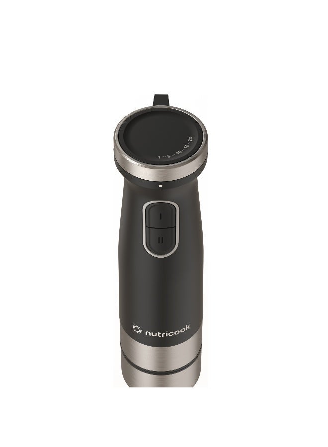nutricook Hand Blender, 1200W, 20 Speed Settings, 600ml NC-HB150K Black - Image 3