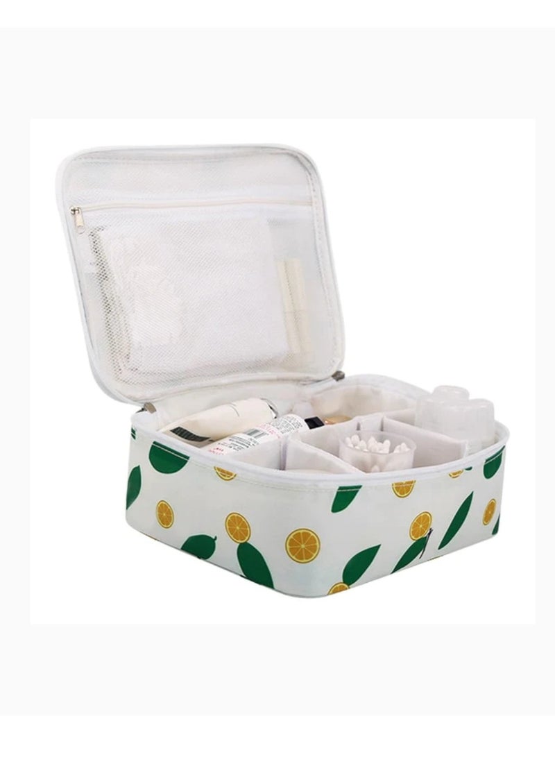 DIGI CORE Travel Makeup Bag Cosmetic Bags For Women Portable Pouch Open Flat Toiletry Bag Makeup Organizer With Divider And Handle Travel Kit Organizer - Image 3