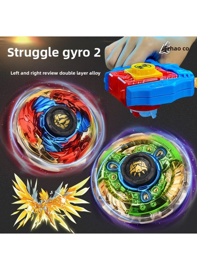 Saier Gyro Toy Boy Children's Fingertip Alloy Crit Tiger Metal Black Rey Battle-Color:[ssr Deluxe Edition] Blake●Double Gyro + Enhanced Version Transmitter  - Image 4