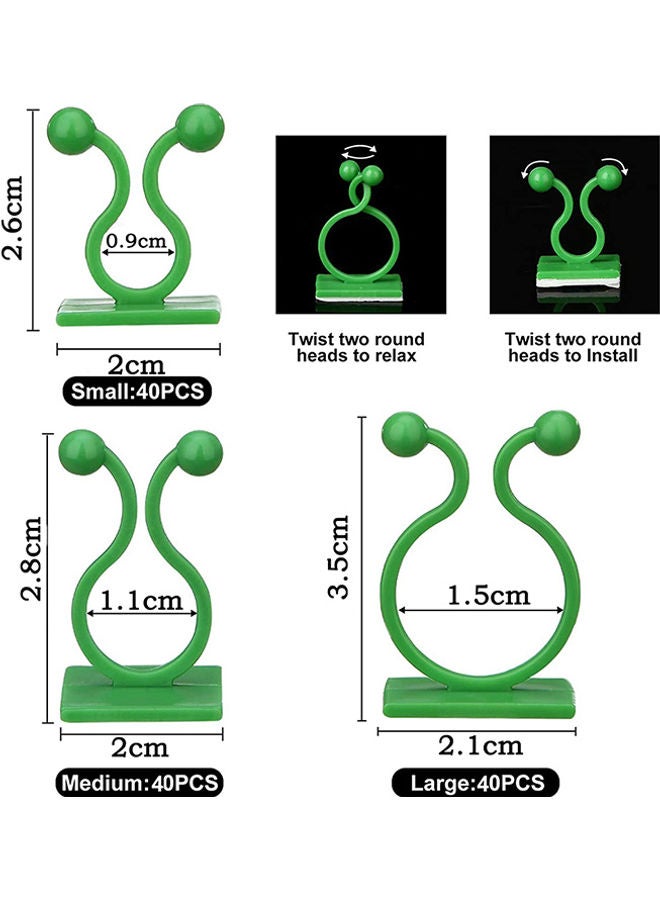 120-Piece Plant Climbing Wall Fixture Clips Set Green 20x13x5cm - Image 2