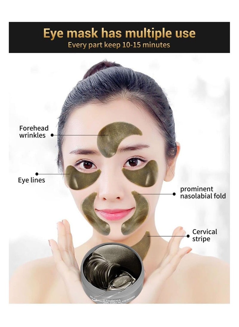 Lanbena Gold Black Pearl Hydra-gel Eye Patches - Image 3