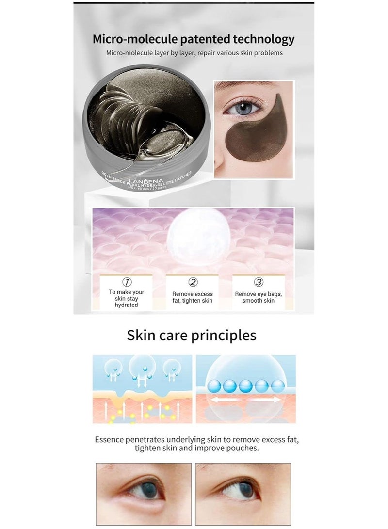 Lanbena Gold Black Pearl Hydra-gel Eye Patches - Image 5