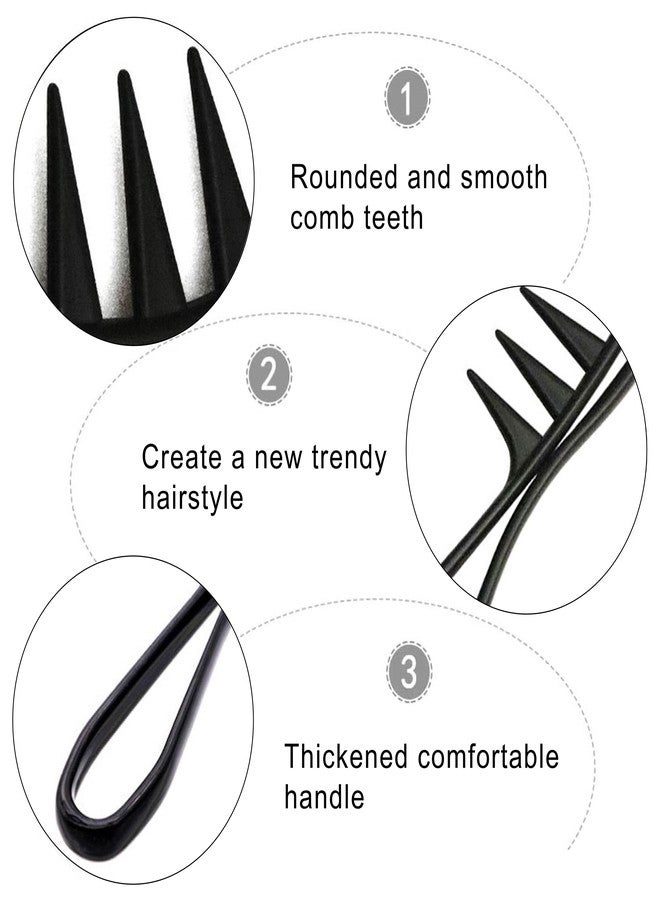 joaoxoko 2 Pcs Wide Tooth Comb, Large Tooth Curl Comb Shark Teeth Hair Hairstyle Tool for Curly Wet Wavy Thick Hair Wigs Barber Salon, Women Men - Image 4