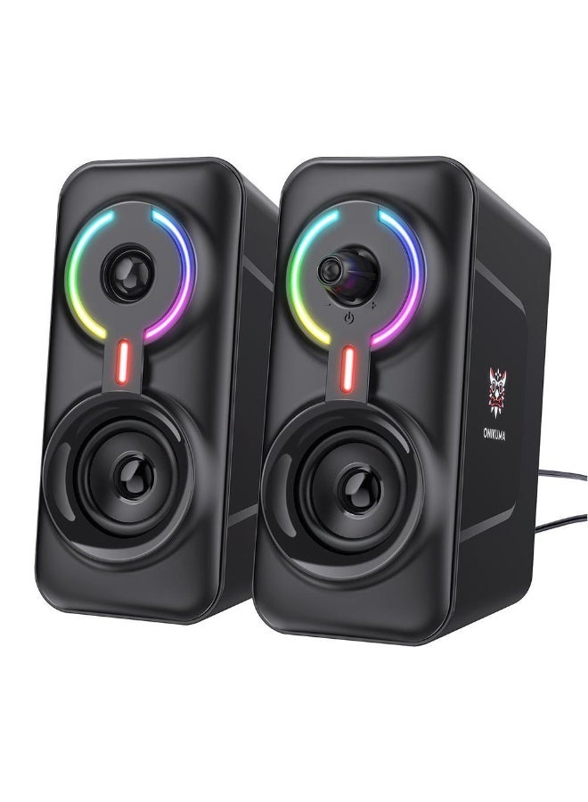 onikuma Wired/Wireless Bluetooth RGB Light PC Speakers