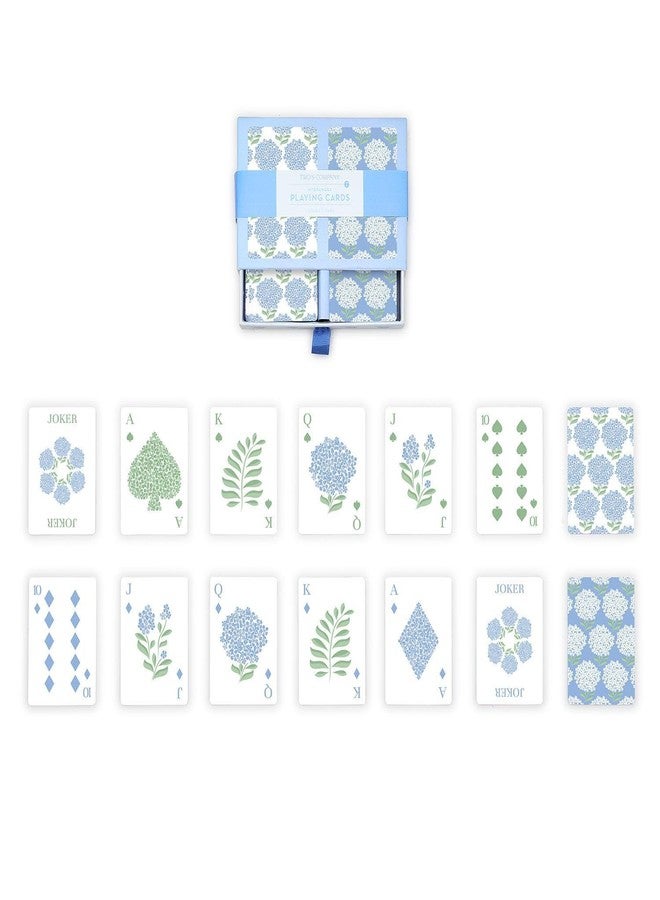 Two's Company Hydrangea Double Deck Textured Playing Cards in Gift Box Includes 2 Colorways (Each Deck Includes 52 Cards and 2 Jokers) - Paper - Image 4