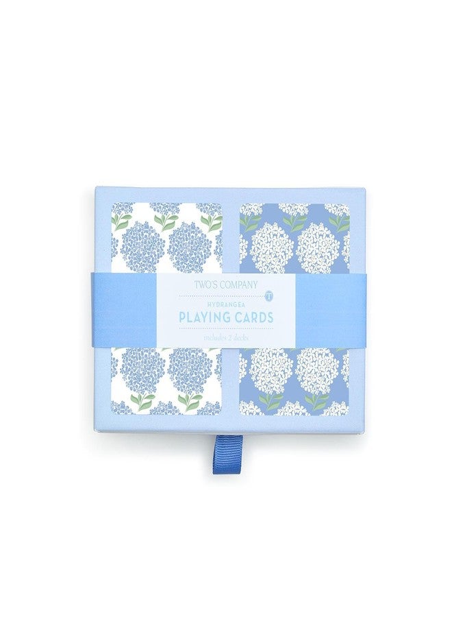 Two's Company Hydrangea Double Deck Textured Playing Cards in Gift Box Includes 2 Colorways (Each Deck Includes 52 Cards and 2 Jokers) - Paper - Image 3