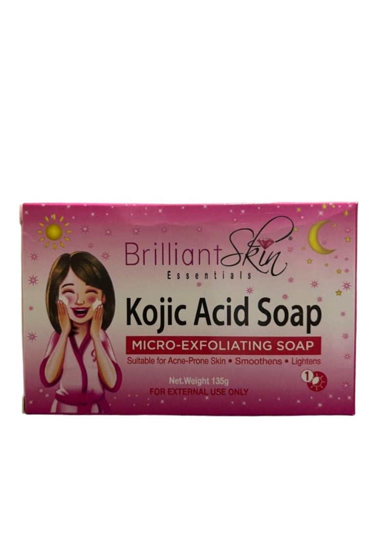 بريليانت سكين صابون حمض الكوجيك-صابون التقشير الدقيق 135 جم 2 قطعة - Image 2