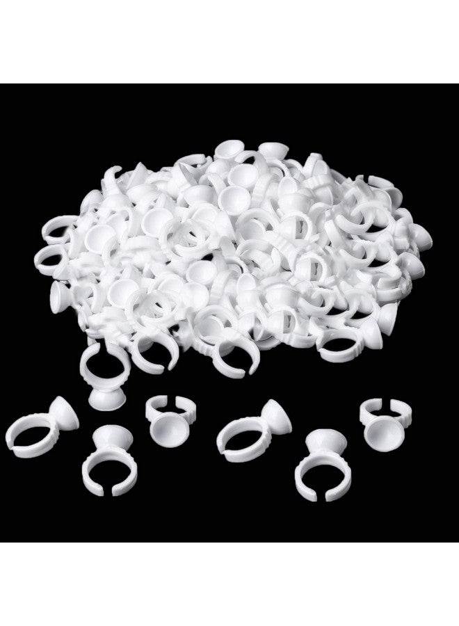 NXJ INFILILA Glue Rings For Eyelash Extensions Glue Rings Infilila 300Pcs Lash Extension Supplies Eyelash Extension Supplies Lash Supplies For Eyelash Extensions Lash Glue Ring Cup For Eyelash Extension  - Image 1