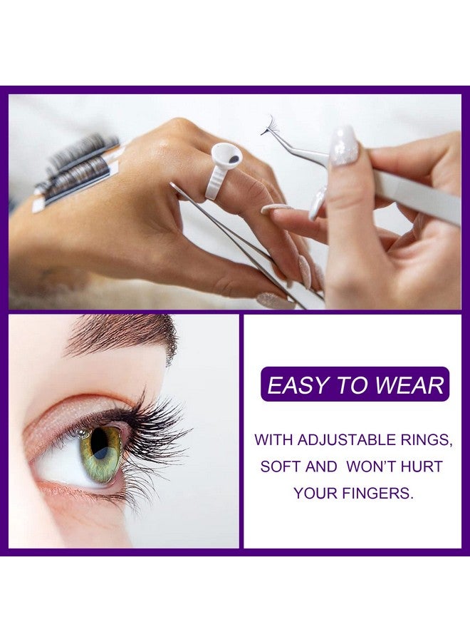 NXJ INFILILA Glue Rings For Eyelash Extensions Glue Rings Infilila 300Pcs Lash Extension Supplies Eyelash Extension Supplies Lash Supplies For Eyelash Extensions Lash Glue Ring Cup For Eyelash Extension  - Image 5