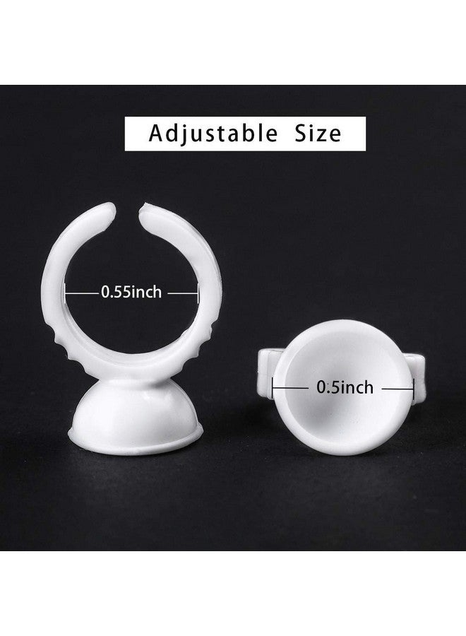 NXJ INFILILA Glue Rings For Eyelash Extensions Glue Rings Infilila 300Pcs Lash Extension Supplies Eyelash Extension Supplies Lash Supplies For Eyelash Extensions Lash Glue Ring Cup For Eyelash Extension  - Image 4