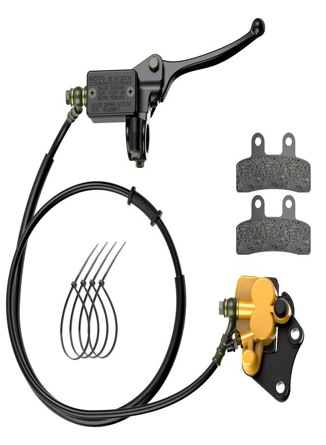 MTATCN Qiufadong Front Disc Brake Master Cylinder Caliper with Brake Pad Assembly Replacement for Chinese 50cc 70cc 90cc 110cc 125cc Dirt Bike Pit Bike - Image 1
