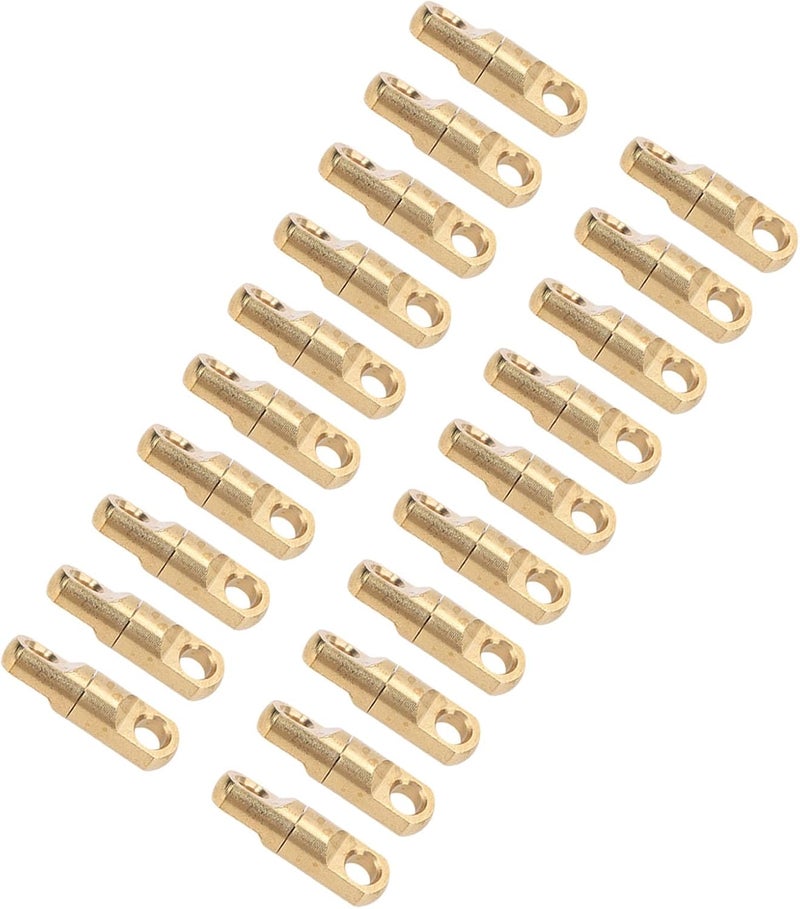 Brrnoo 20 Pcs Swivel Connector, 8mm Brass Swivel Eye Rotating Connector with Electroplated Finish, for Rope Keychain Phone Belt Bag Wallet Craft Clothing Decoration - Image 3