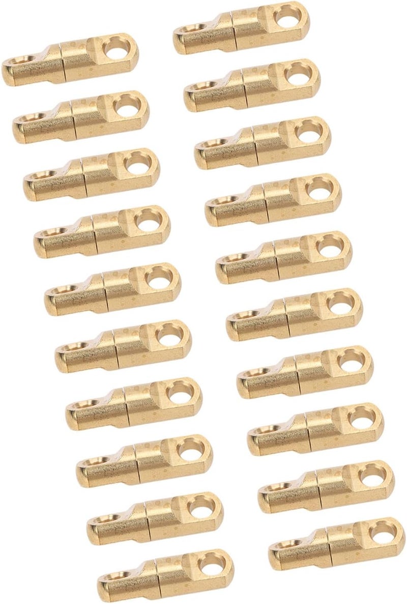Brrnoo 20 Pcs Swivel Connector, 8mm Brass Swivel Eye Rotating Connector with Electroplated Finish, for Rope Keychain Phone Belt Bag Wallet Craft Clothing Decoration - Image 2