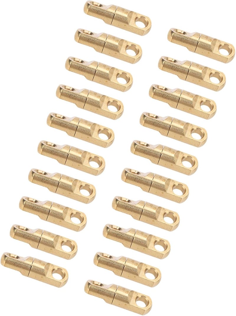 Brrnoo 20 Pcs Swivel Connector, 8mm Brass Swivel Eye Rotating Connector with Electroplated Finish, for Rope Keychain Phone Belt Bag Wallet Craft Clothing Decoration - Image 5