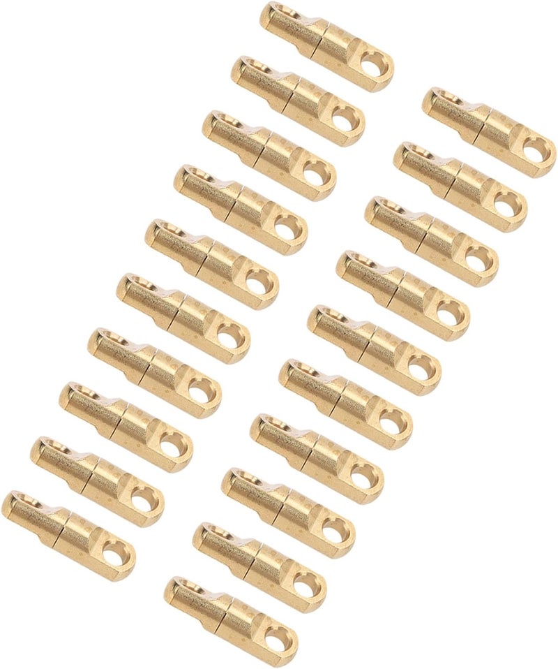 Brrnoo 20 Pcs Swivel Connector, 8mm Brass Swivel Eye Rotating Connector with Electroplated Finish, for Rope Keychain Phone Belt Bag Wallet Craft Clothing Decoration - Image 4