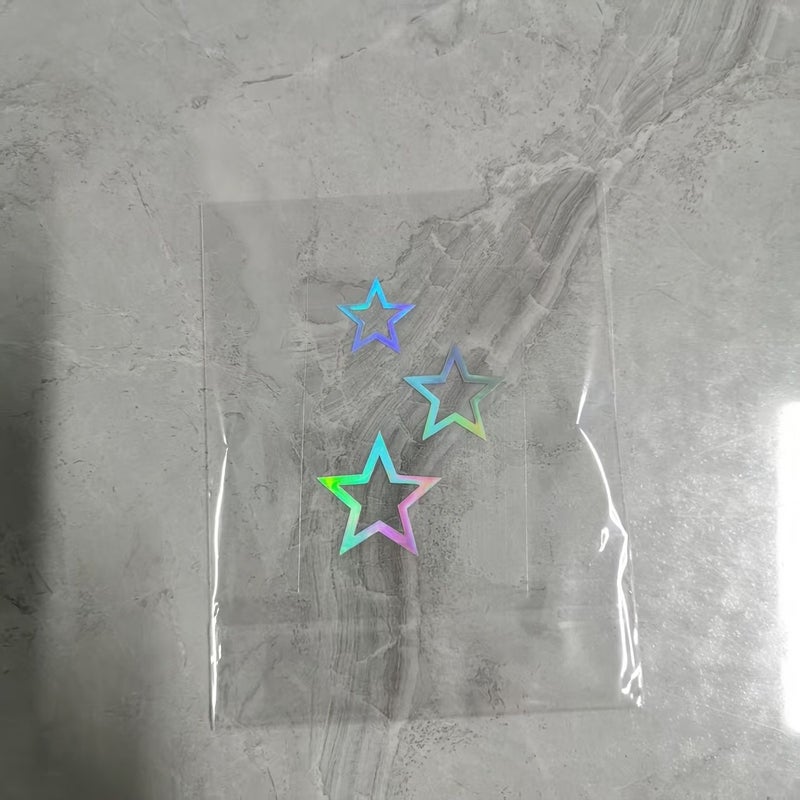 3 Pack Multi Color Five Pointed Star Vinyl Car Stickers - Image 5