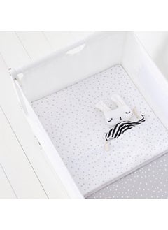 Snuz Pack of 2 Crib Fitted Sheets, Design Ed To Fit Pod Bedside Cribs, 100% Cotton, Infant And Baby, Pattern Grey Spot, Fitted Sheet Size - 44 X 80Cm  - Image 4