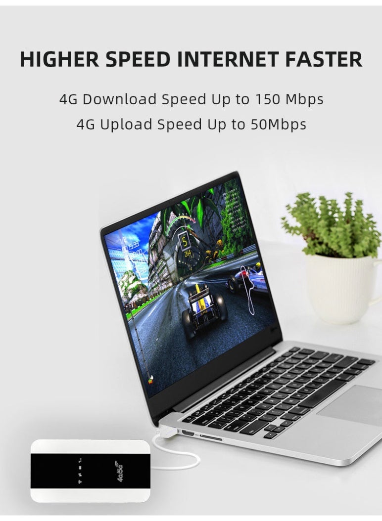 general 4G portable WiFi router 150Mbps high-speed portable WiFi modem with SIM card slot, up to 10 devices can be shared - Image 4