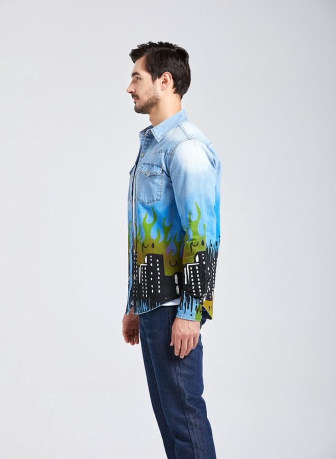 Nomadic Noble 2022 New Printed Denim Jacket  - Image 5