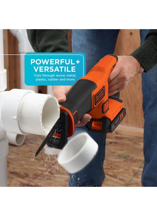 بلاك اند ديكر - مجموعة منشار ترددي لاسلكي 20 فولت MAX* من BLACK+DECKER (BDCR20C) - Image 1