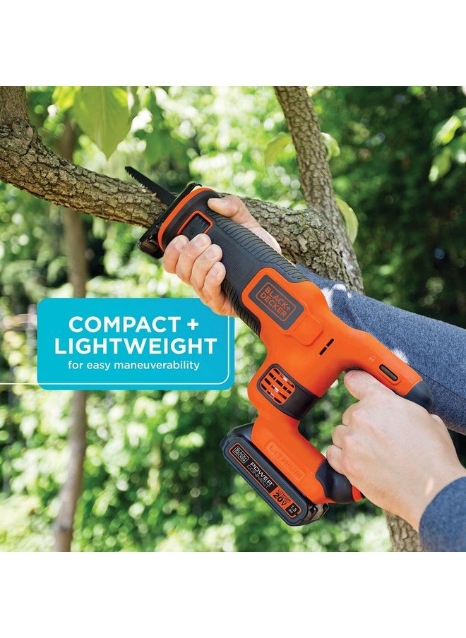 بلاك اند ديكر - مجموعة منشار ترددي لاسلكي 20 فولت MAX* من BLACK+DECKER (BDCR20C) - Image 1