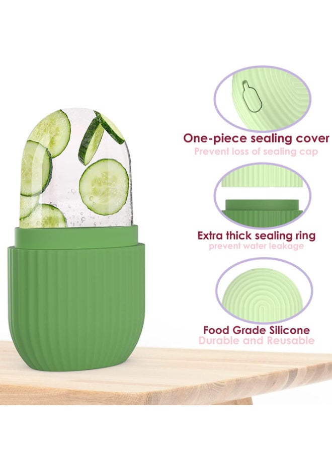 برايم بي جافاودان آلة صنع قوالب الثلج للوجه مع نظام مانع للتسرب والتنقيط ، بكرة ثلج على شكل مكعب كونتور ، حامل ثلج من السيليكون للوجه ، أدوات العناية بالبشرة ، أسطوانة الجليد ، هدية للنساء - Image 4