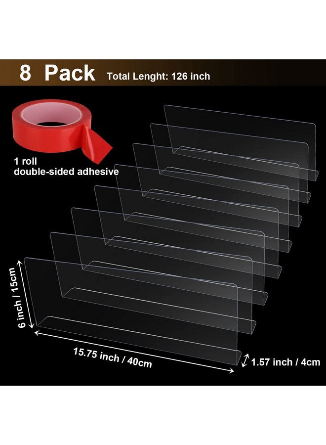 APACALI 8PCS Under Bed Blocker for Pets, Clear Toy Blocker for Under Couch, Stop Pets Toys Going Under Furniture Bed or Sofa Couch, Gap Bumper for Under Bed for Pets King Size Bed, 6" Height 162" Length - Image 2