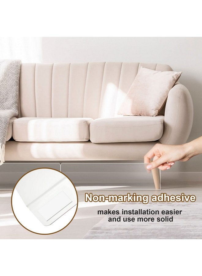 APACALI 8PCS Under Bed Blocker for Pets, Clear Toy Blocker for Under Couch, Stop Pets Toys Going Under Furniture Bed or Sofa Couch, Gap Bumper for Under Bed for Pets King Size Bed, 6" Height 162" Length - Image 3