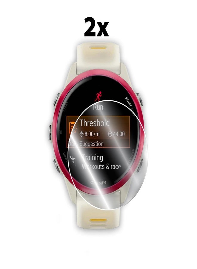 اي بس سي واقي شاشة هيدروجيل من IPG لساعة Garmin Forerunner 570-42mm (عبوتان) - فيلم شفاف عالي الدقة غير مرئي مضاد للخدش - ناعم/ ذاتي الإصلاح/ بدون فقاعات لساعة Forerunner 570-42mm - Image 2