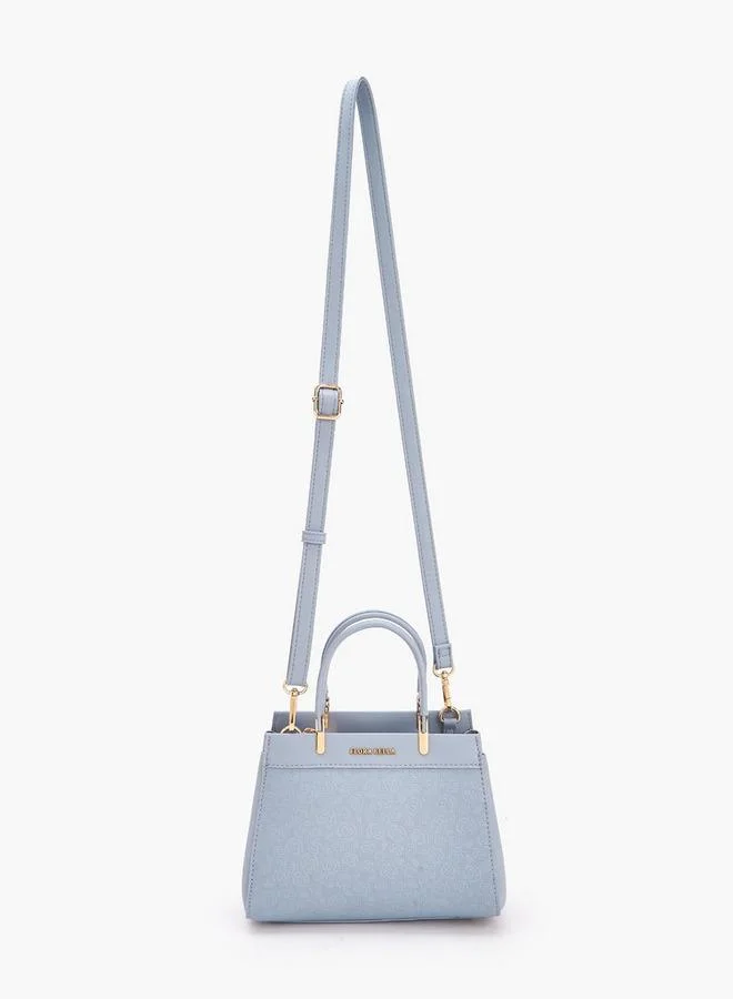 Flora Bella By Shoexpress Flora Bella Logo Embossed Tote Bag with Detachable Strap