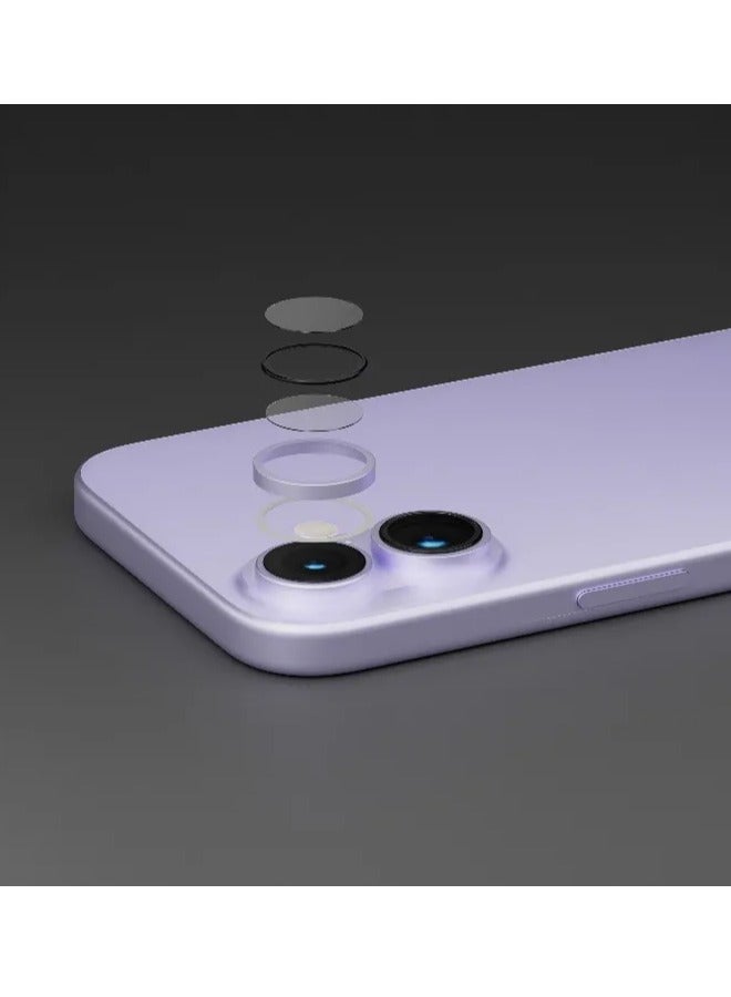 ليفيلو واقي عدسة iPhone 17 / واقي عدسة Lucent Duo مع نفاذية 99% / مقاوم للخدش / واقي عدسة مع 2x سبائك التيتانيوم - بنفسجي فاتح - Image 3