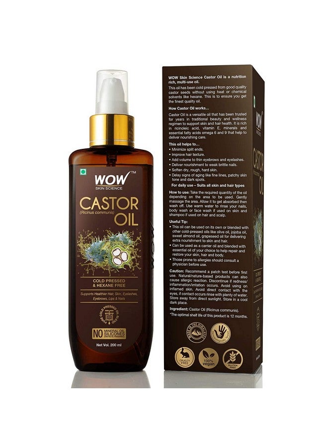 واو زيت خروع نقي 100% معصور على البارد من سكين ساينس للحصول على شعر وبشرة وأظافر أقوى بدون زيوت معدنية أو سيليكون، 200 مل - Image 3