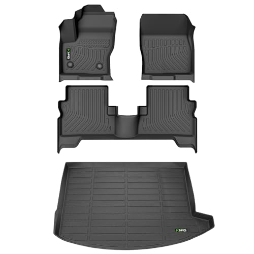 HAFIDI Floor Mats Cargo Liner Set Fit for 20132019 Ford Escape All Weather Protection TPE AntiSlip Car Full Set Floor Liners Custom Accessories Black