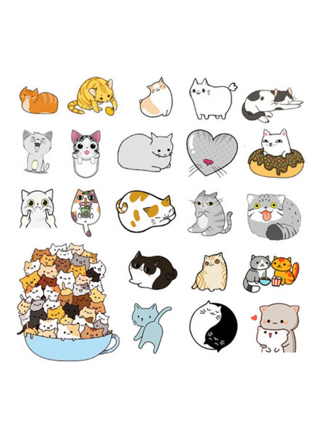 Loquat 50-Piece Cute Cat Sticker Set - Image 3