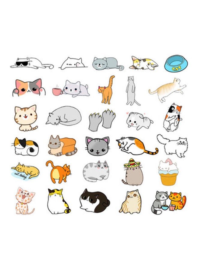 Loquat 50-Piece Cute Cat Sticker Set - Image 5