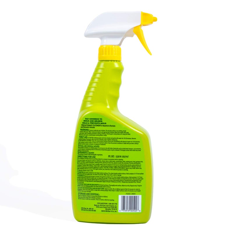 mold armor مُعَزِّز العفن - قاتل العفن والفطريات + مزيل البقع السريع، 32 أونصة، زجاجة رذاذ مزودة بزناد، يقضي على 99.9% من البكتيريا والفيروسات المنزلية، مثالي لإزالة العفن والفطريات في الحمام - Image 3