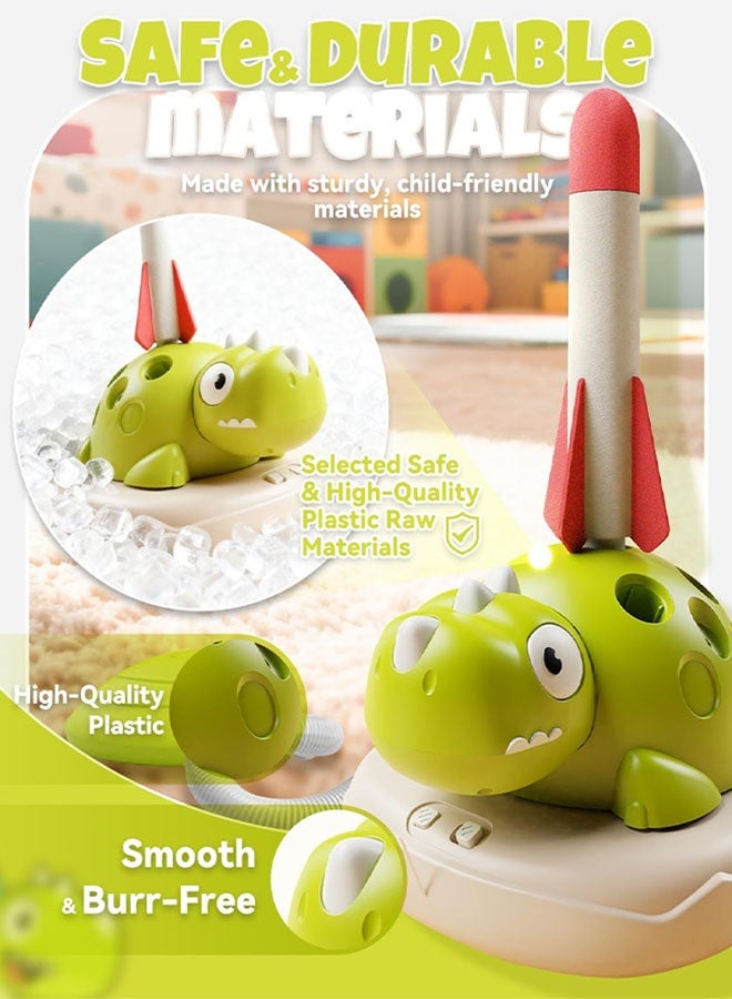 MLADEN 3-In-1 Dinosaur Kids Outdoor Toys Musical Jump,Toss Ring and Stomping Rocket Launcher Toy for Kids,Sports & Outdoors Toys for Kids Ages 4-8, for Boys & Girls - Image 4