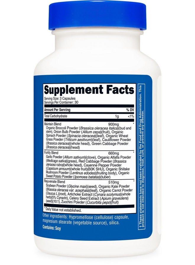 Nutricost Daily Vegetables 90 Capsules (30 Servings) - Maintain, Fortify, & Rejuvenate with 17 Vegetables - Image 5