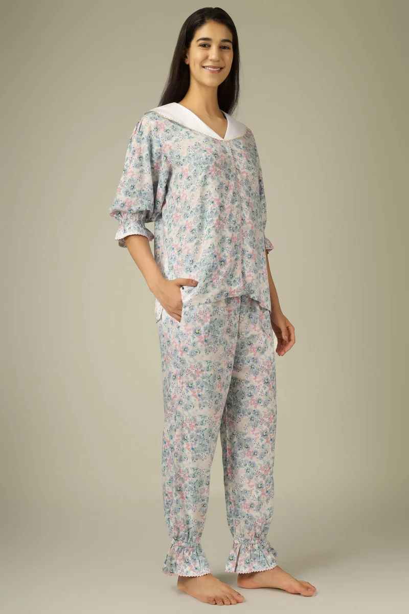 After Dark Sak, Embroidered Pyjama Suit