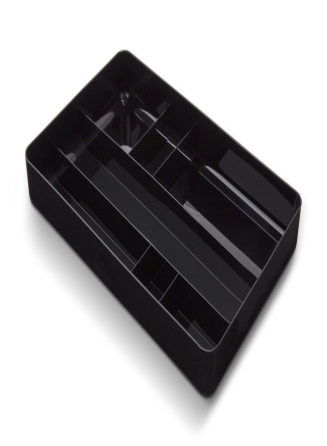 TRU RED Plastic Drawer Organizer, 7‑Compartment, Black - Desk & Drawer Storage for Office Supplies - Image 3