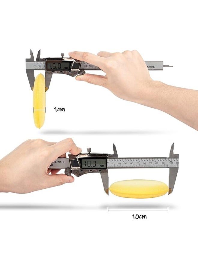 عبوة من 24 قطعة من وسادات وضع الشمع الرغوية للسيارات، وسادات وضع رغوية، إسفنجات تلميع دائرية لتلميع السيارات، لون أصفر - Image 2