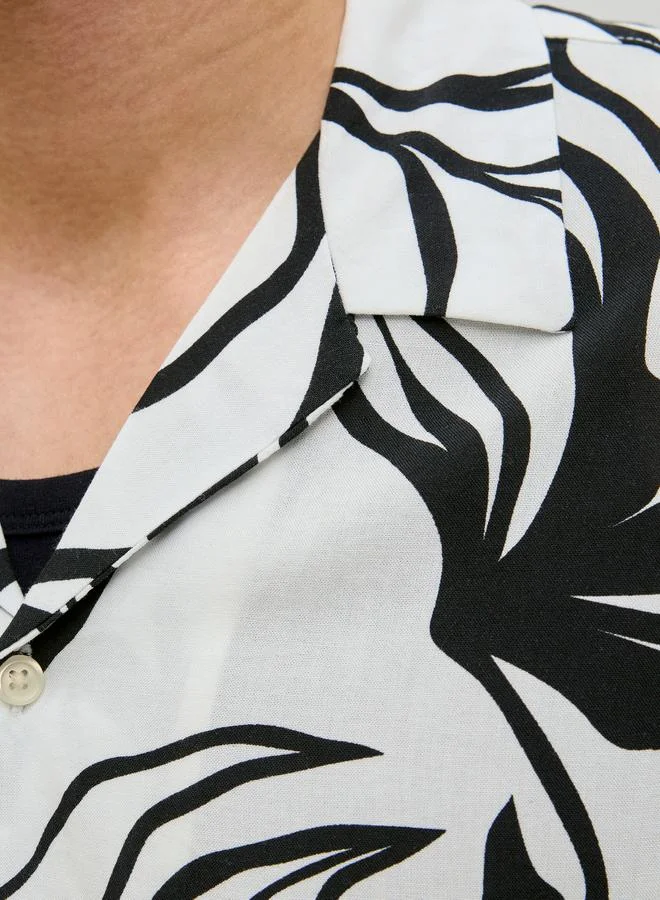 JACK & JONES Jack & Jones Graphic Print Resort Collar Shirt