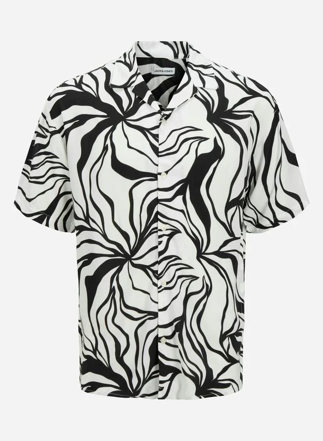JACK & JONES Jack & Jones Graphic Print Resort Collar Shirt