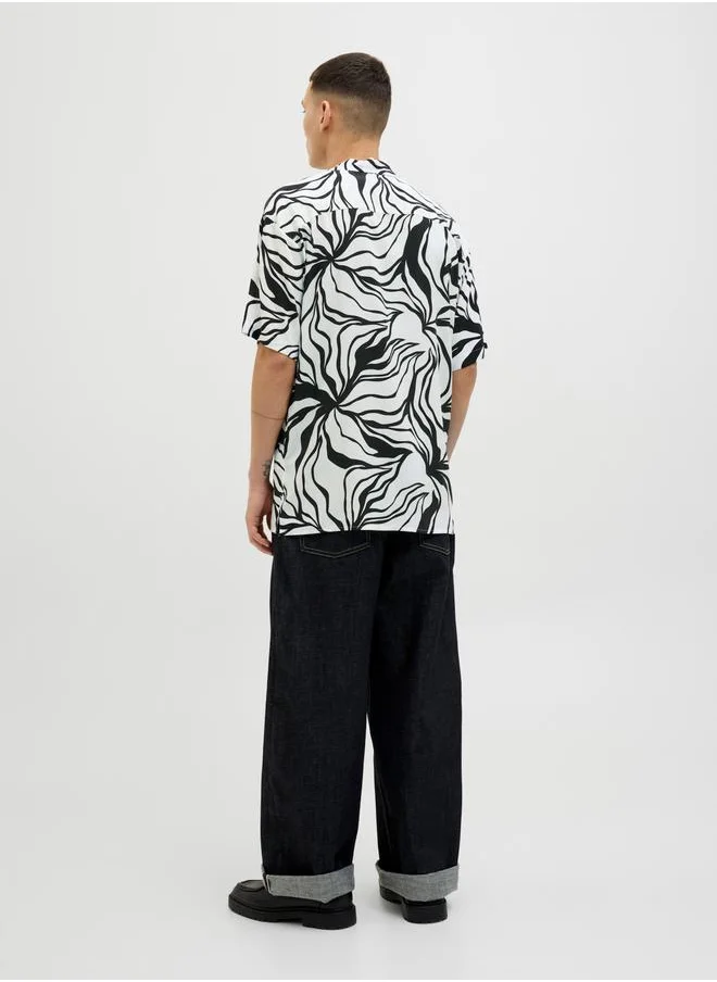 جاك اند جونز Jack & Jones Graphic Print Resort Collar Shirt