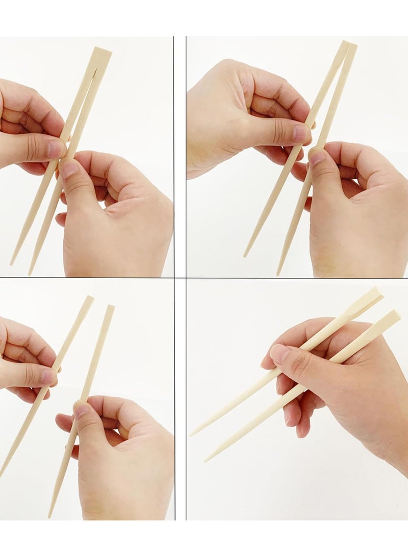Ideal Pack Bamboo Chopsticks – 23 cm (9 Inch) | 100 Pairs | Premium Quality, Individually Wrapped, Eco-Friendly Disposable Chopsticks for Asian Cuisine, Sushi, Noodles, and More - Image 2