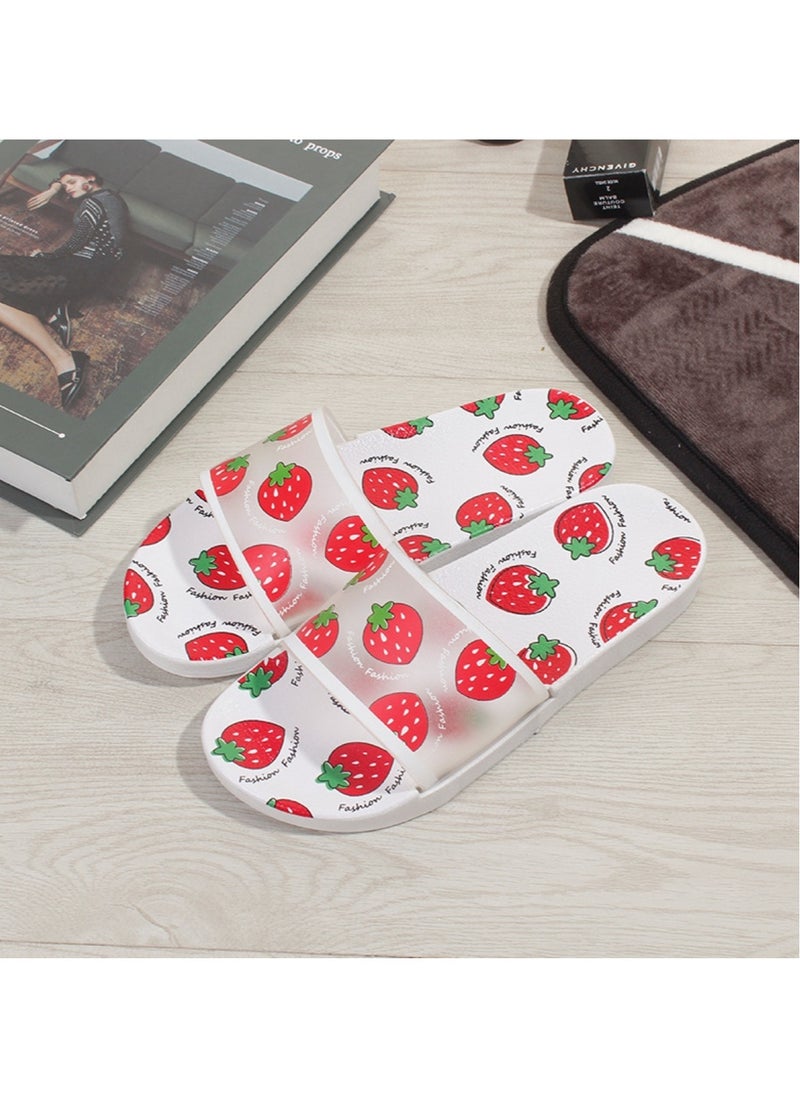 Huitich Strawberry Print Fashion Slide Sandals 36-37  - Image 3