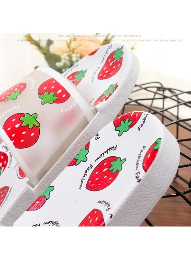 Huitich Strawberry Print Fashion Slide Sandals 36-37  - Image 2