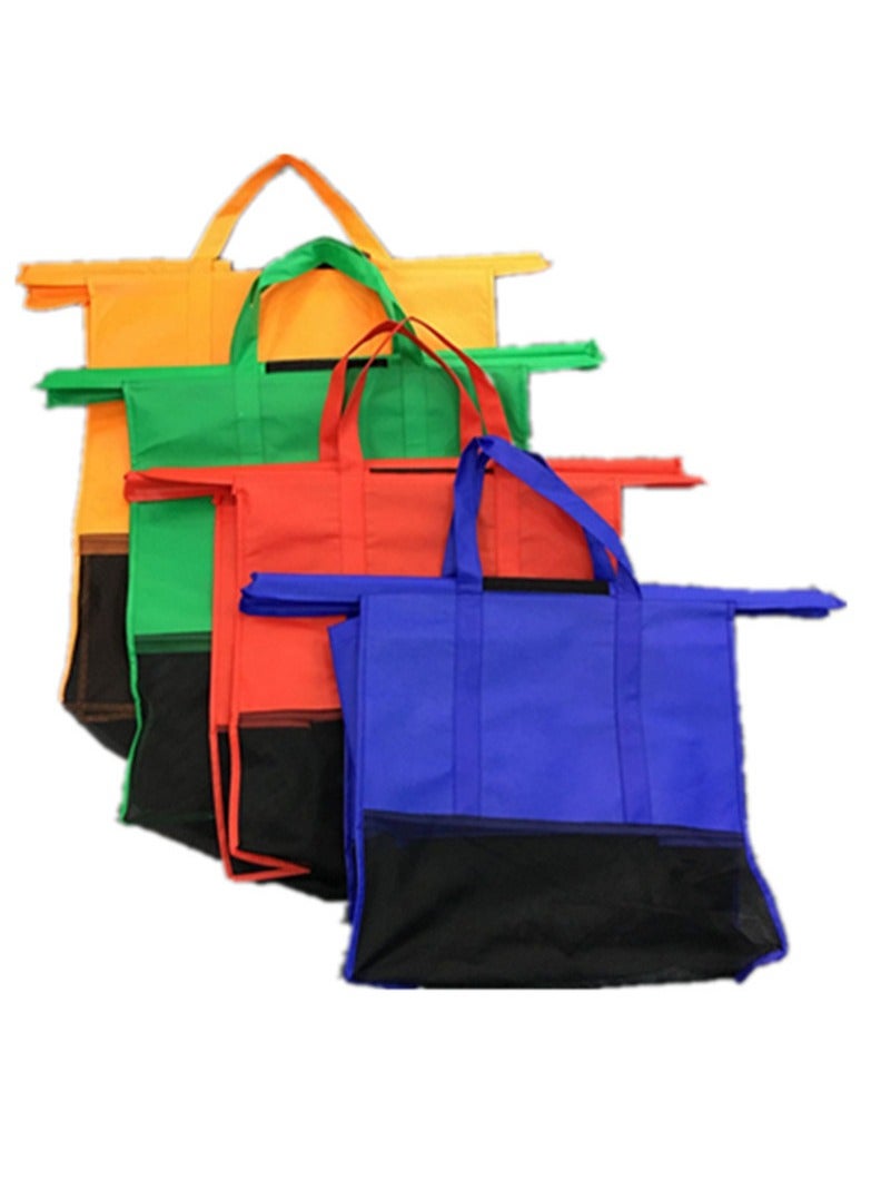 KUYING Supermarket Handcart Shopping Bag Handheld Insulated Non woven Bag Set of Four  - Image 2