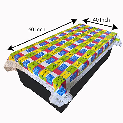 Konvio Kitchen PVC Plastic Printed Rectangular Table Cover for Home Dining Table | Heat-Resistant, Waterproof, Washable & Anti Slip 4 Seater Table Cover - Multicolour Floral Design, 40x60 Inches. - Image 4
