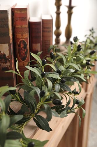 Koroni Flowers 10 Pcs 11.8" Artificial Olive Leaves Stems, Realistic Faux Plants Olive Tree Branches for Vase Decor, Wedding Centerpieces, Farmhouse Home Party Decor - Image 4